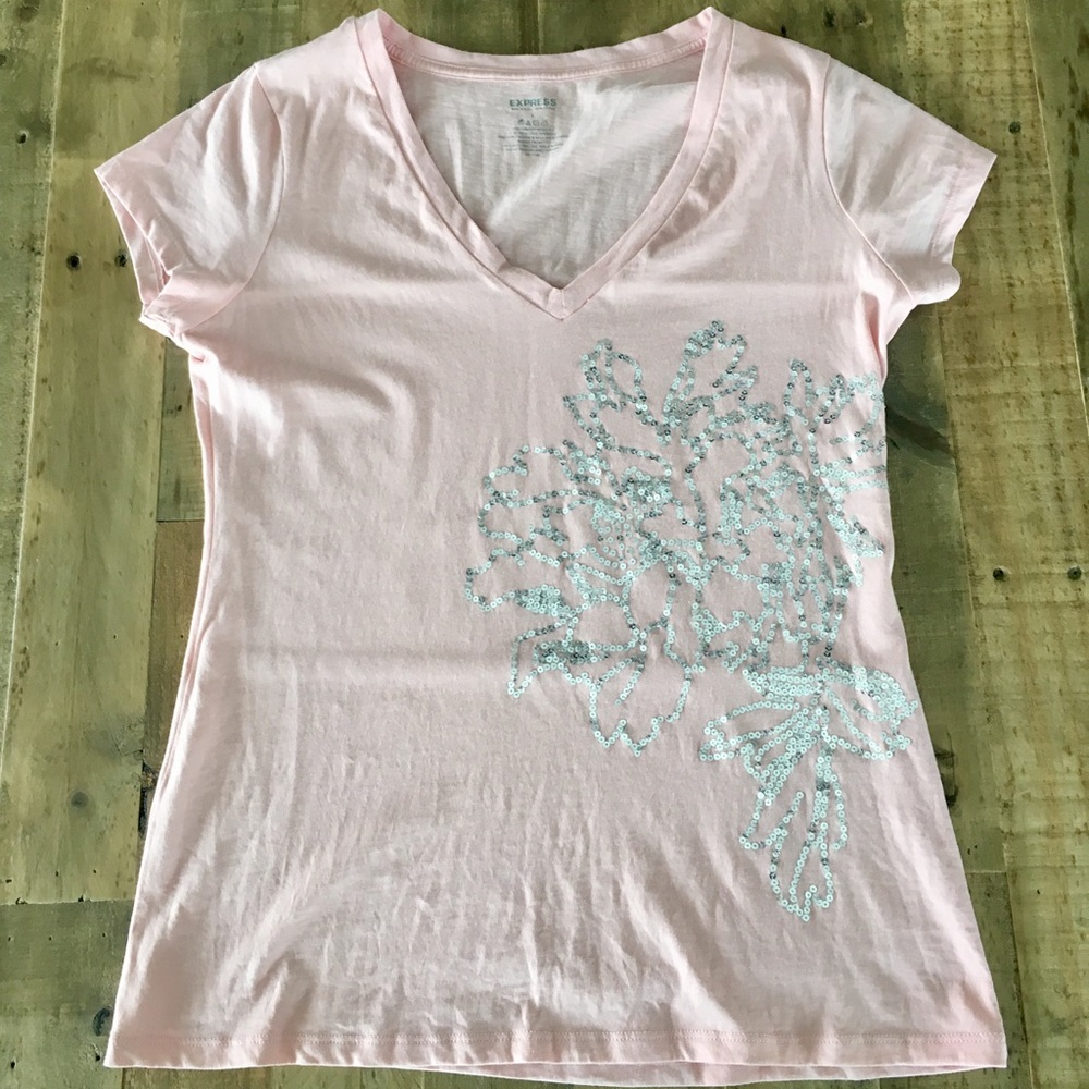 Express Sequin Embellished Top